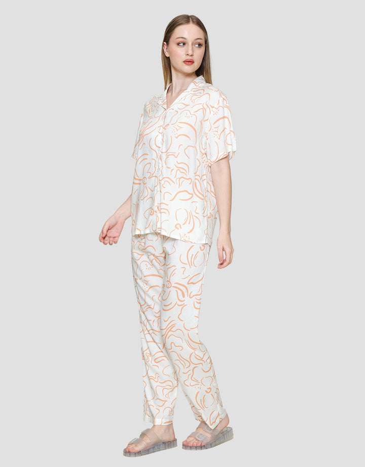 St. Yves Ss Pyjama Pants Outline Flower