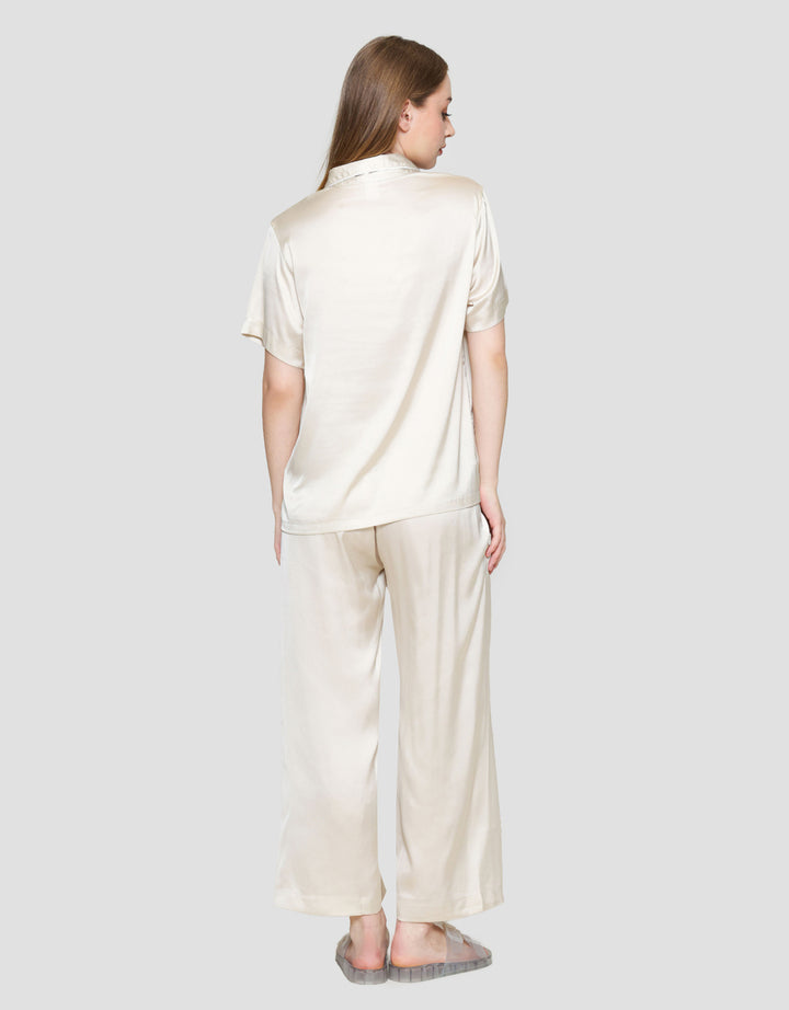 St. Yves Solid Satin Piyama Set Wanita