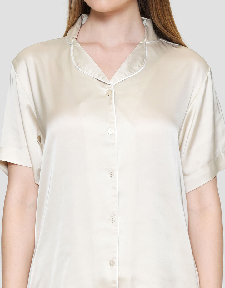 St. Yves Solid Satin Piyama Set Wanita