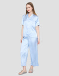 St. Yves Solid Satin Piyama Set Wanita