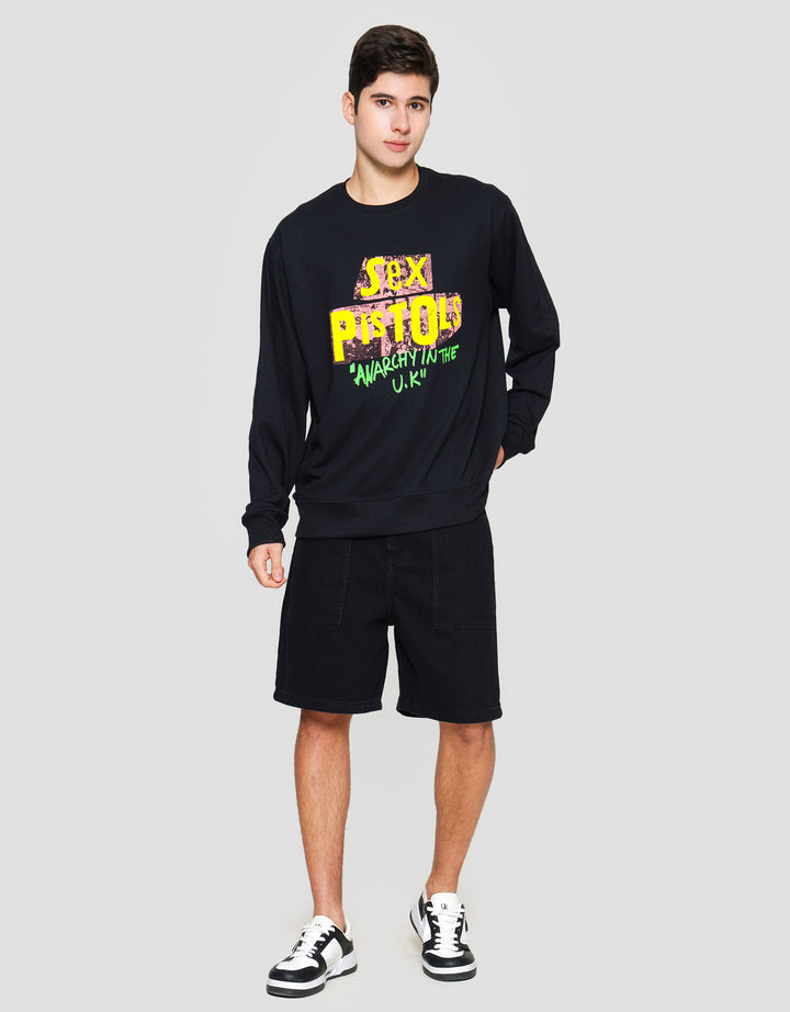 Aos Universal Music Theme Rock Star Sex Pistol Sweater Pria