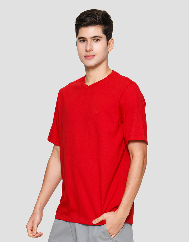 Aos Kerah Vneck Kaos Pria