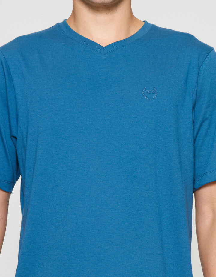 Aos Kerah Vneck Kaos Pria