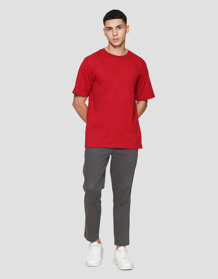 Aos Round Neck Basic Kaos Pria