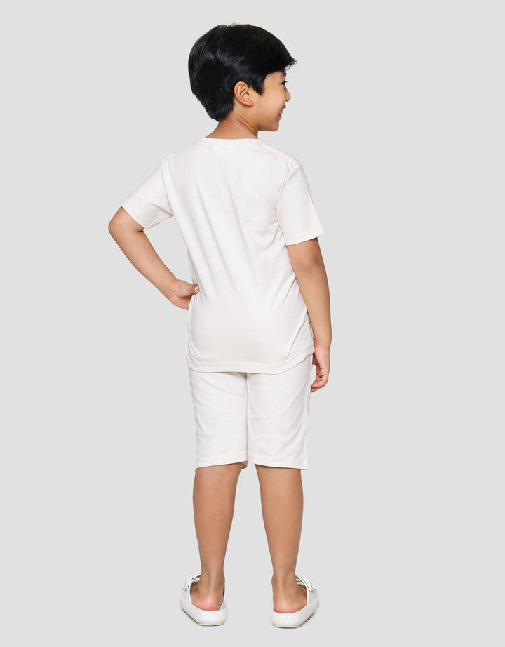 Little M Ocean Captain Stripe Print Pakaian Set Anak Laki-laki