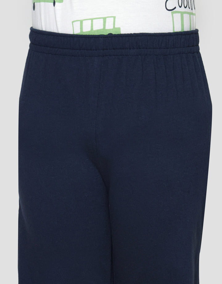 Little M Cool Bus Print Pakaian Set Anak Laki-laki