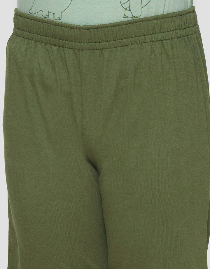 Little M Dino Outline Print Pakaian Set Anak Laki-laki