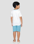 Little M Dino Soccer Argentina Print Pakaian Set Anak Laki-laki