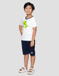 Little M Dino Soccer Usa Print Pakaian Set Anak Laki-laki