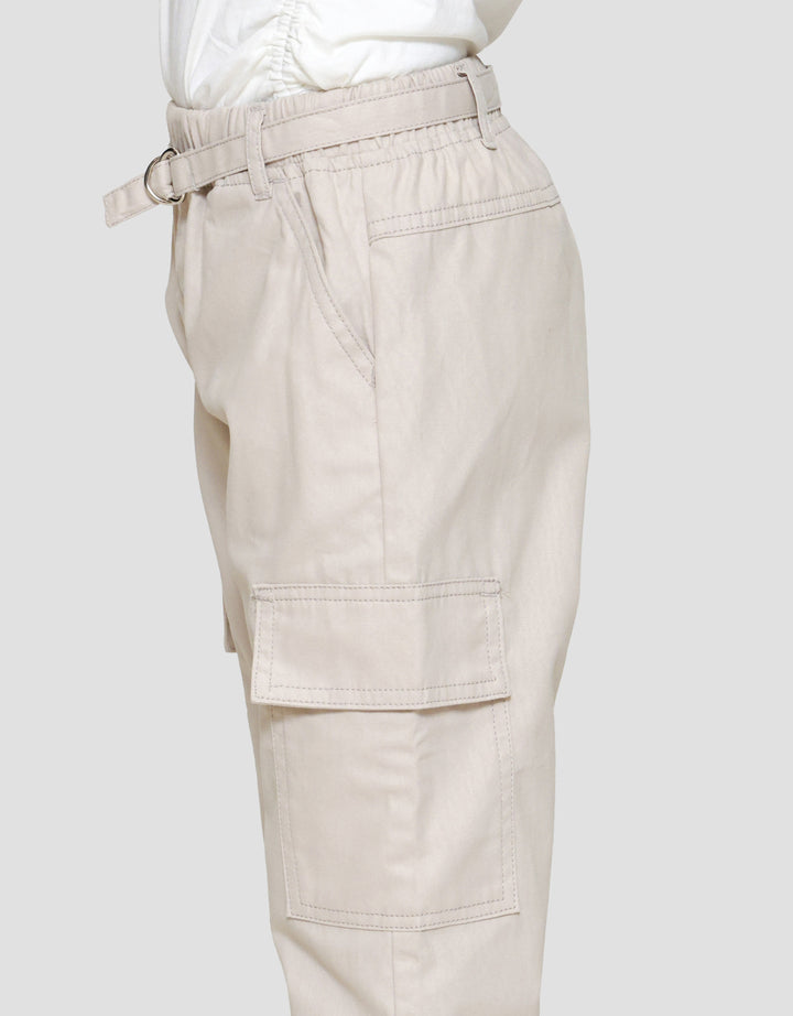 Little M Pocket Tali Celana Panjang Anak Perempuan