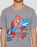 Marvel Spiderman Action Print Kaos Anak Laki-laki