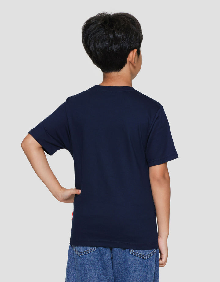 Marvel Spiderman Lis Tengah Print Kaos Anak Laki-laki