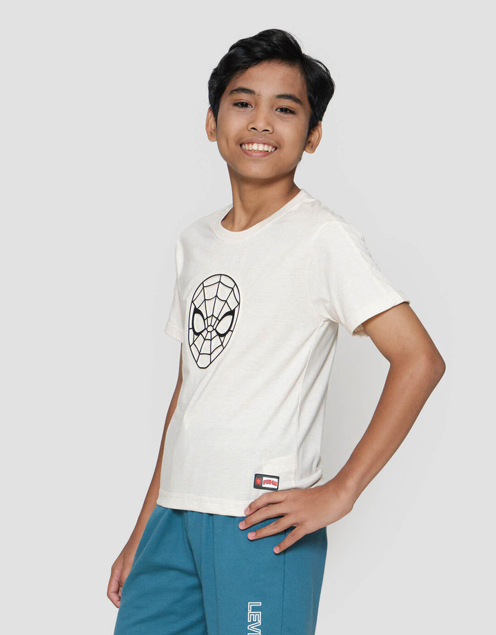 Marvel Spiderman Logo Head Emboss Kaos Anak Laki-laki