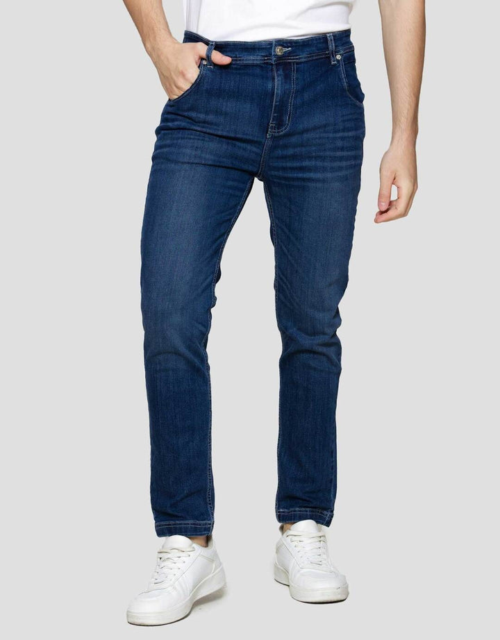 Cole Slim Milea Whisker Spray Celana Panjang Denim Pria