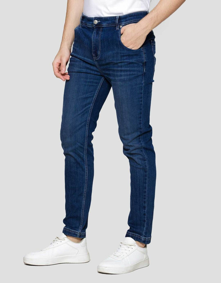 Cole Slim Milea Whisker Spray Celana Panjang Denim Pria