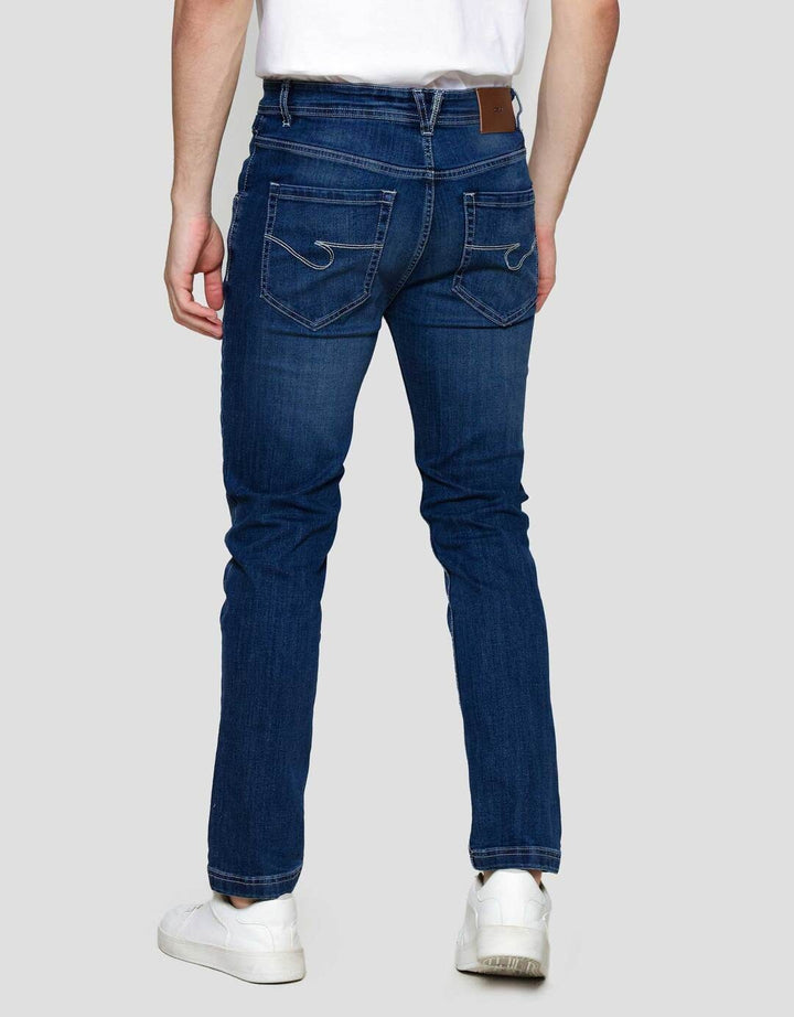 Cole Slim Milea Whisker Spray Celana Panjang Denim Pria