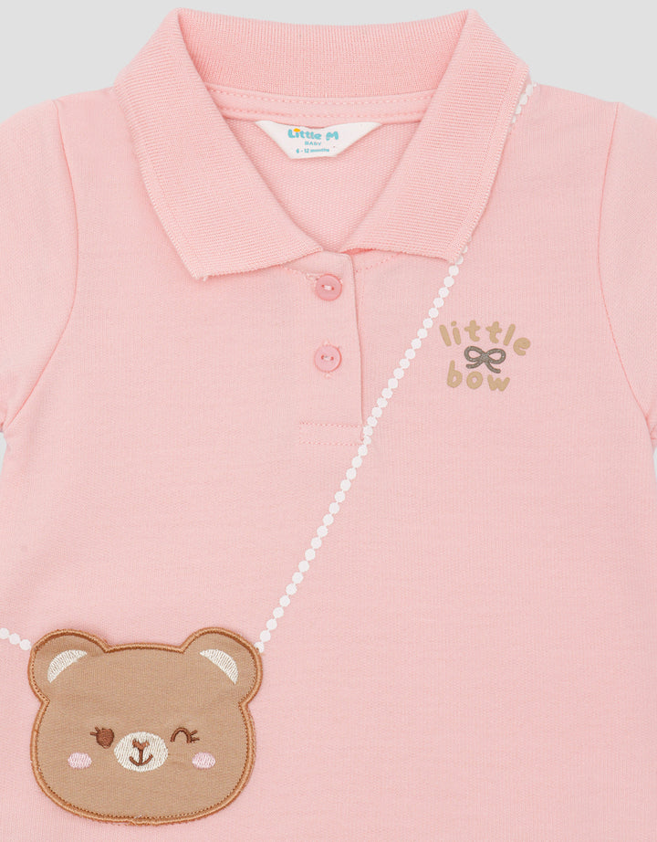 Little M Knit Bag Bear Midi Dress Anak Perempuan