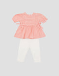 Little MSet 2 Pcs Ruffle Motif Pakaian Setelan Anak Bayi Perempuan