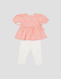 Little MSet 2 Pcs Ruffle Motif Pakaian Setelan Anak Bayi Perempuan