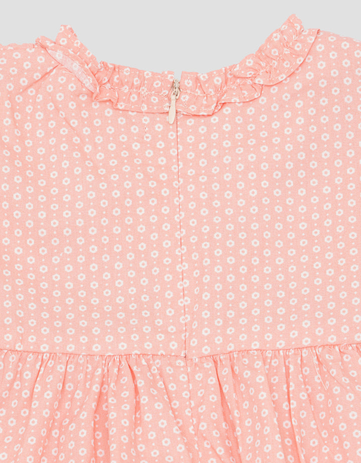 Little MSet 2 Pcs Ruffle Motif Pakaian Setelan Anak Bayi Perempuan