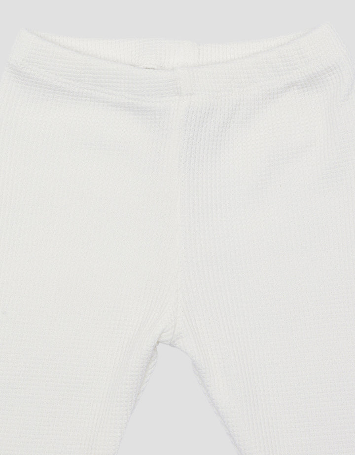 Little M Rib Floral Pakaian Setelan Anak Bayi Perempuan