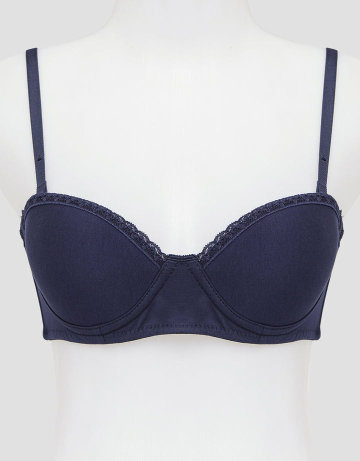 Nevada Push Up Regular Wire Half With Lace Bra Wanita