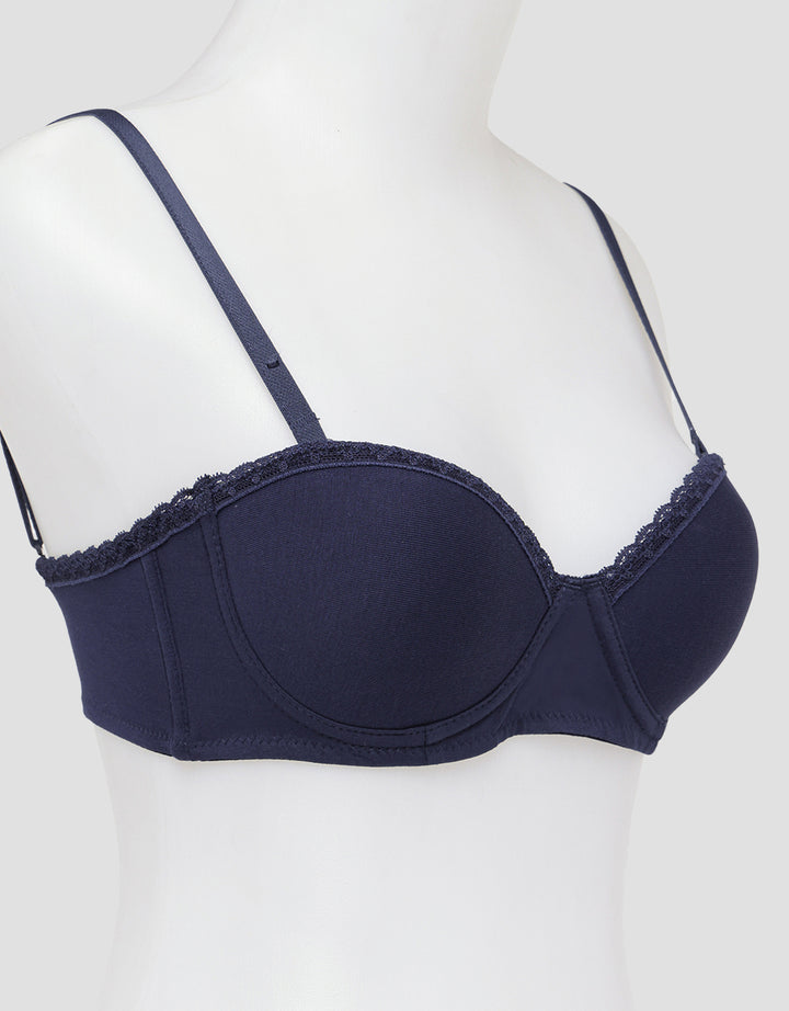 Nevada Push Up Regular Wire Half With Lace Bra Wanita