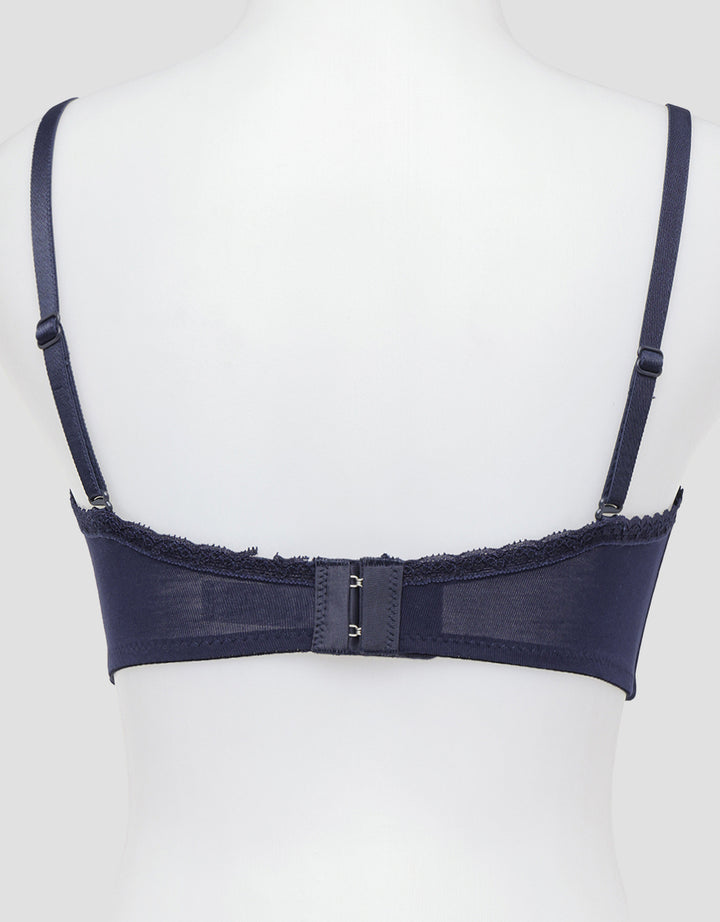 Nevada Push Up Regular Wire Half With Lace Bra Wanita