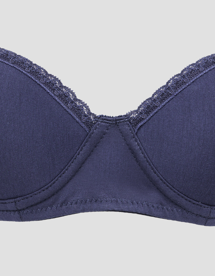 Nevada Push Up Regular Wire Half With Lace Bra Wanita