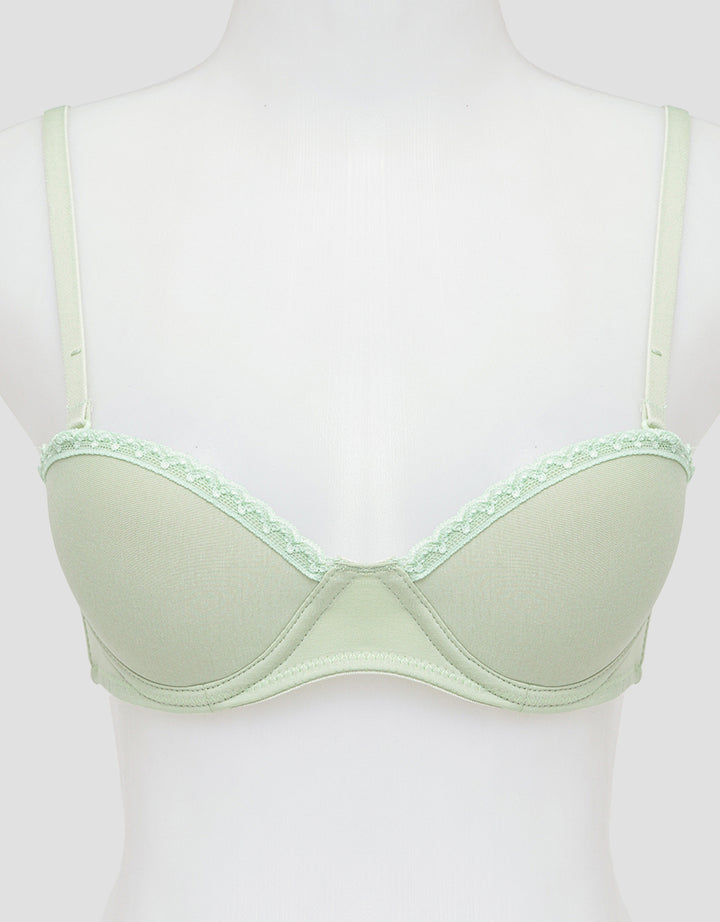 Nevada Push Up Regular Wire Half With Lace Bra Wanita