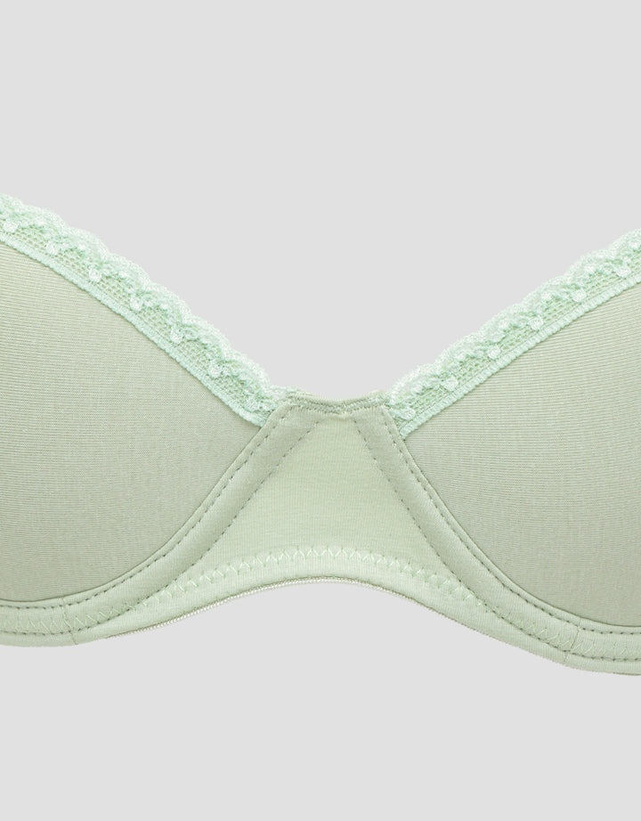 Nevada Push Up Regular Wire Half With Lace Bra Wanita