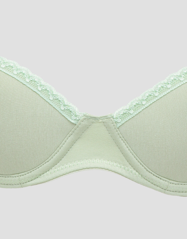 Nevada Push Up Regular Wire Half With Lace Bra Wanita