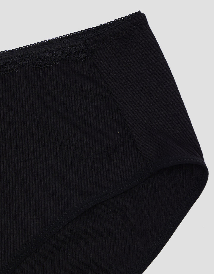 Nevada Rib Mid Lace Celana Dalam Midi Wanita