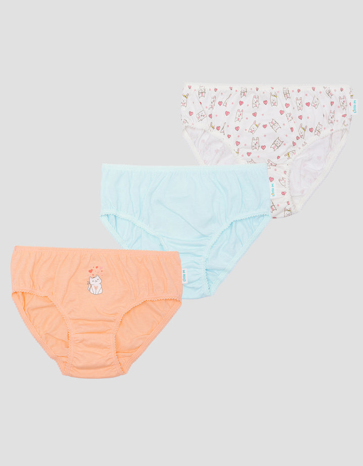 Little M Brief Cd Pack Of 3 Love Catty Celana Dalam Anak Perempuan