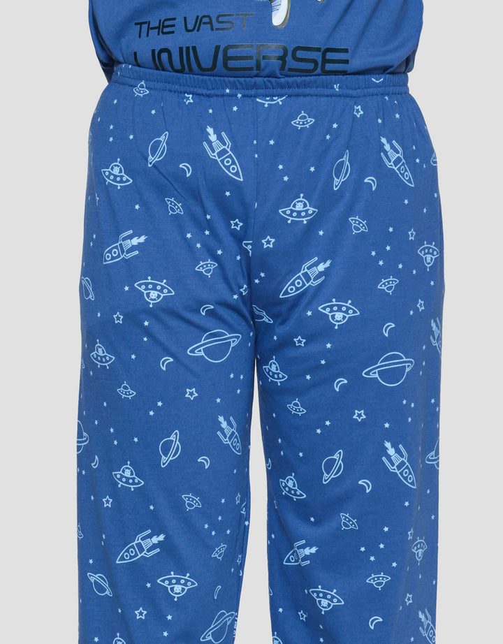 Little M Outer Space Setelan Piyama Anak Laki-laki