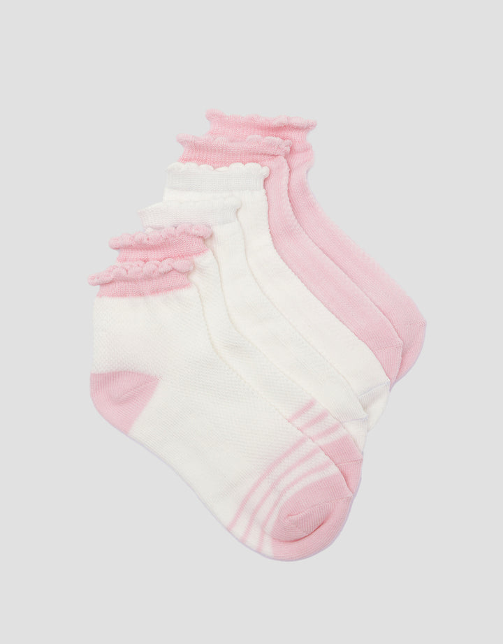 Little M Pack Of 3 Polos Stripe Kaos Kaki Anak Perempuan