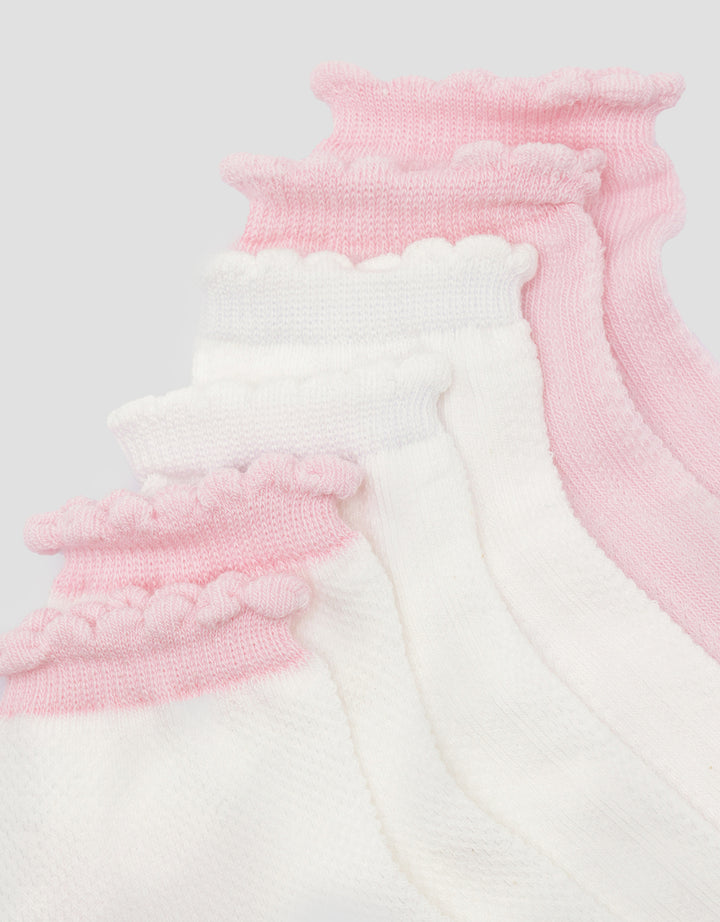 Little M Pack Of 3 Polos Stripe Kaos Kaki Anak Perempuan