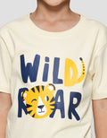 Little M Wild Roar Print Kaos Lengan Pendek Anak Laki-laki