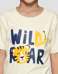 Little M Wild Roar Print Kaos Lengan Pendek Anak Laki-laki