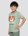 Little M Roarsome Print Kaos Lengan Pendek Anak Laki-laki