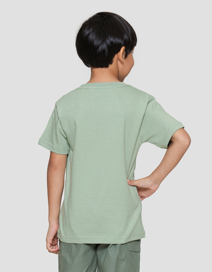 Little M Roarsome Print Kaos Lengan Pendek Anak Laki-laki