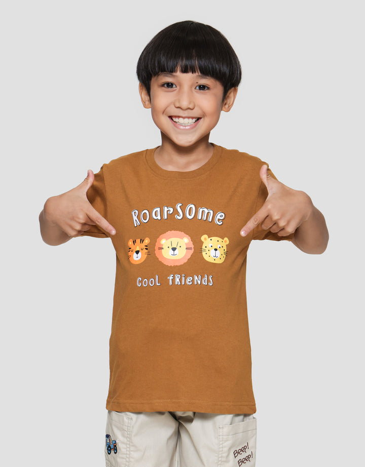 Little M Cool Friends Print Kaos Lengan Pendek Anak Laki-laki