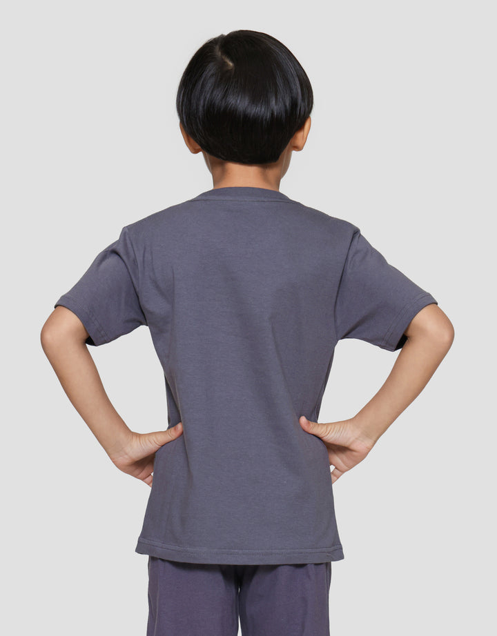 Little M Life Is Good Enjoy Print Kaos Lengan Pendek Anak Laki-laki