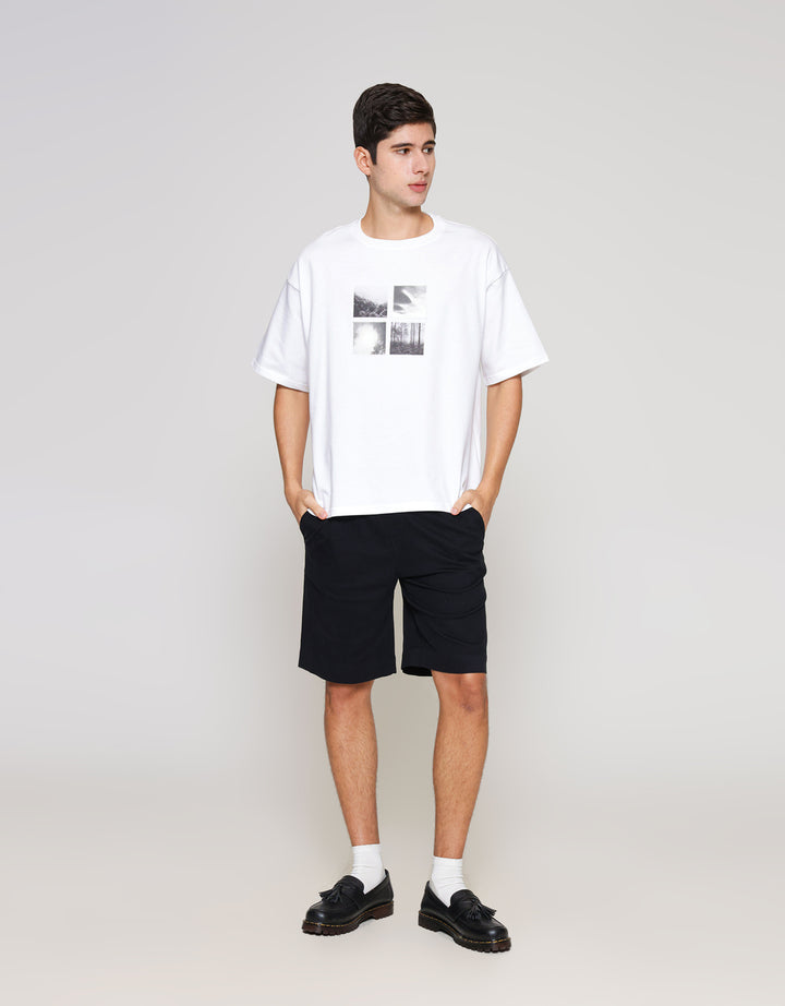 ZES Abstract Four Frame Patch Kaos Pria TSF201