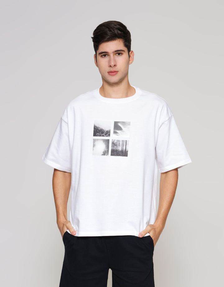ZES Abstract Four Frame Patch Kaos Pria TSF201