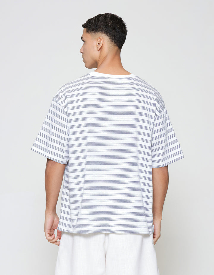 ZES Horizontal Textured Kaos Pria TSA205