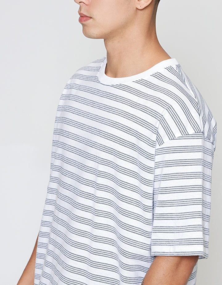 ZES Horizontal Textured Kaos Pria TSA205