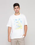 ZES Print Abstrak Kaos Pria TST206