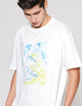 ZES Print Abstrak Kaos Pria TST206
