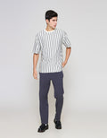 ZES Photoprint Stripes Kaos Pria TSE202
